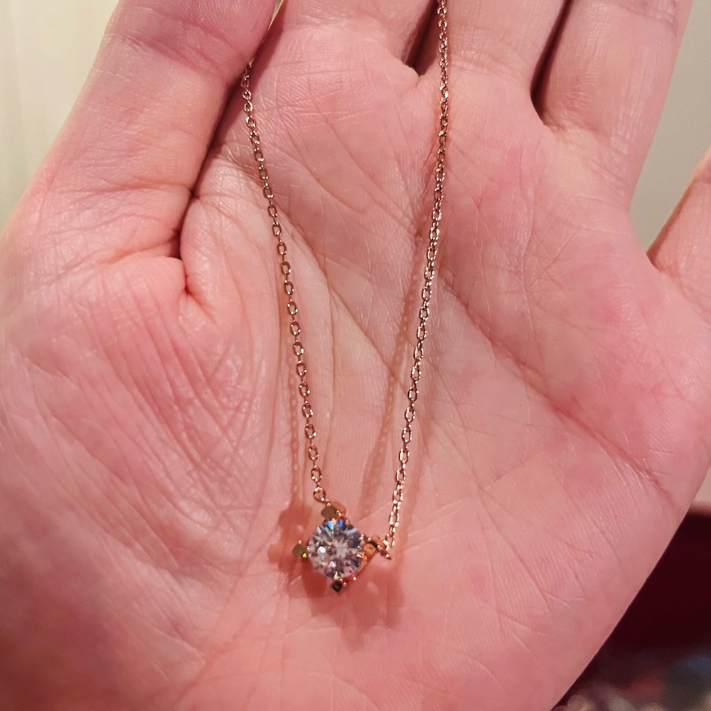 24K plated necklace in rosegold